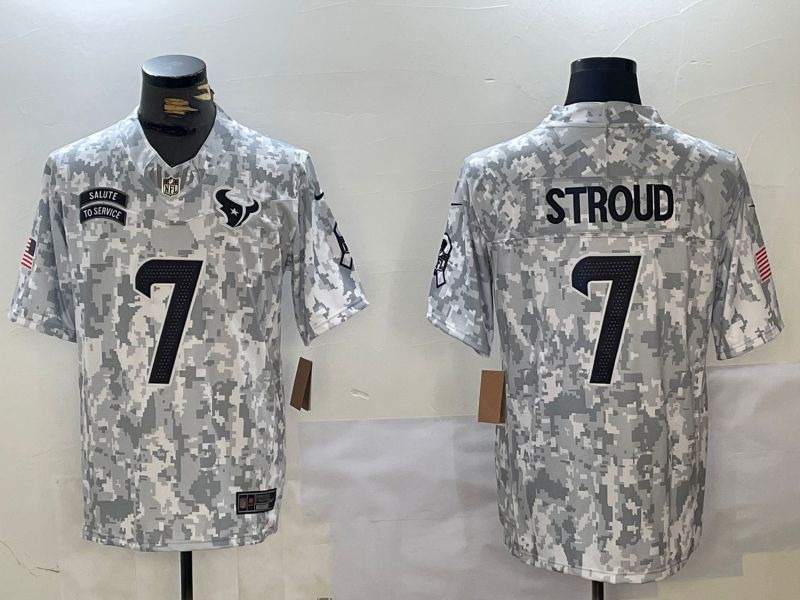 Men Houston Texans #7 Stroud Nike Arctic Camo 2024 Salute to Service Limited NFL Jersey->minnesota vikings->NFL Jersey